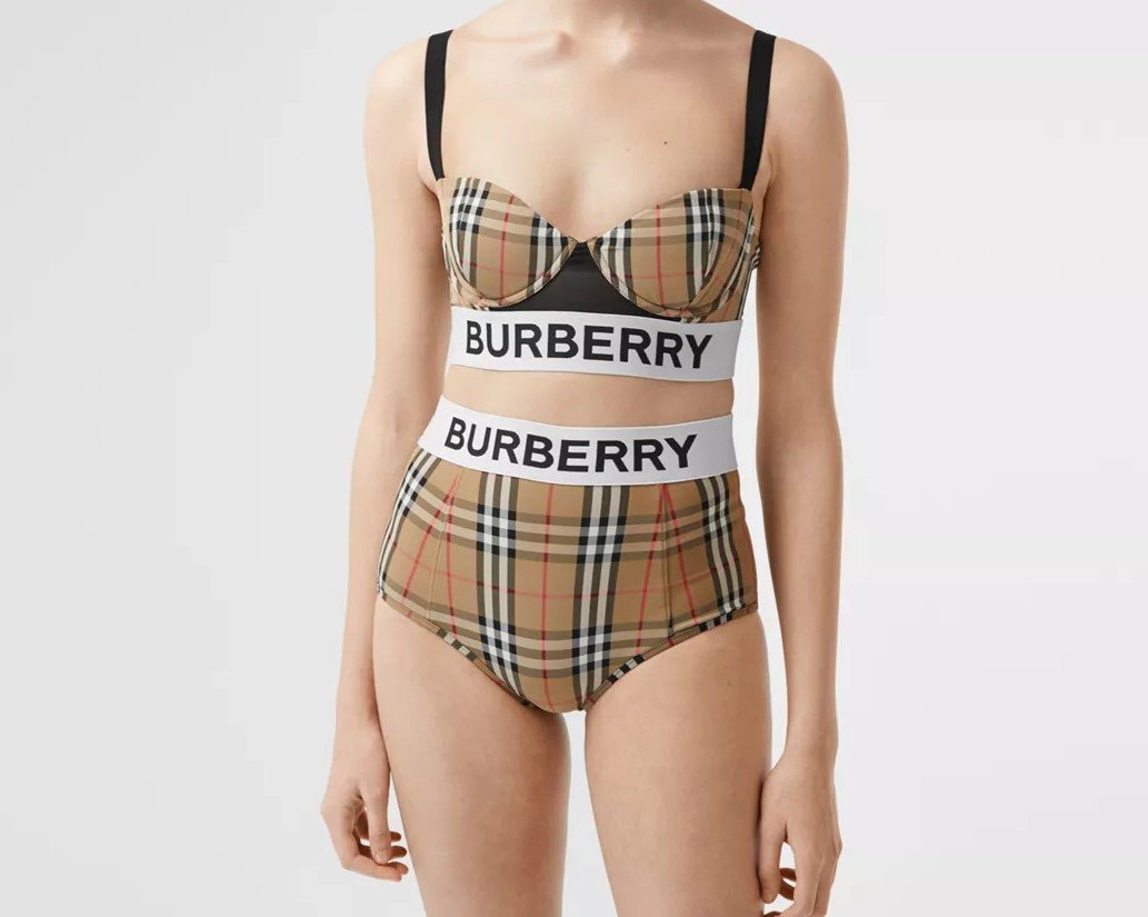 Burberry Logo Tape Vintage Swimsuit - shopjanescloset
